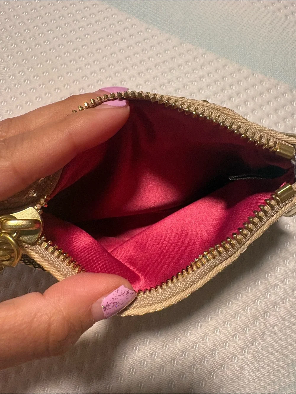 Coach Gold Sequin Wristlet Clutch - Picture 6 of 9